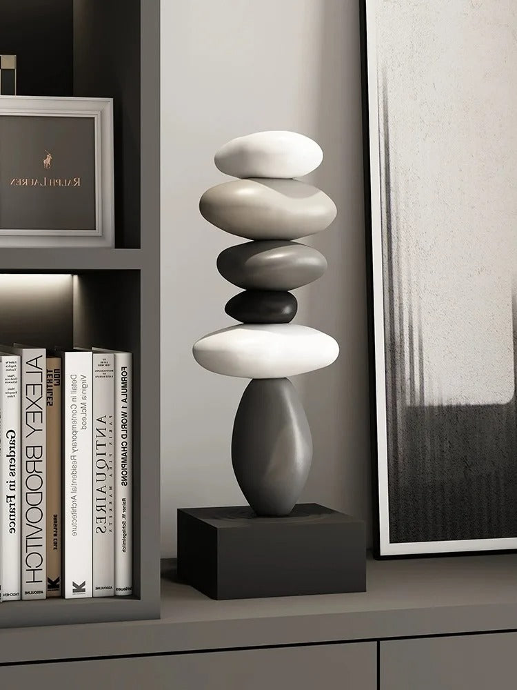 Zen Harmony Sculpture - Handcrafted Elegance for Your Home