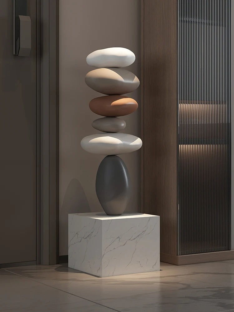 Zen Harmony Sculpture - Handcrafted Elegance for Your Home