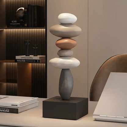 Zen Harmony Sculpture - Handcrafted Elegance for Your Home