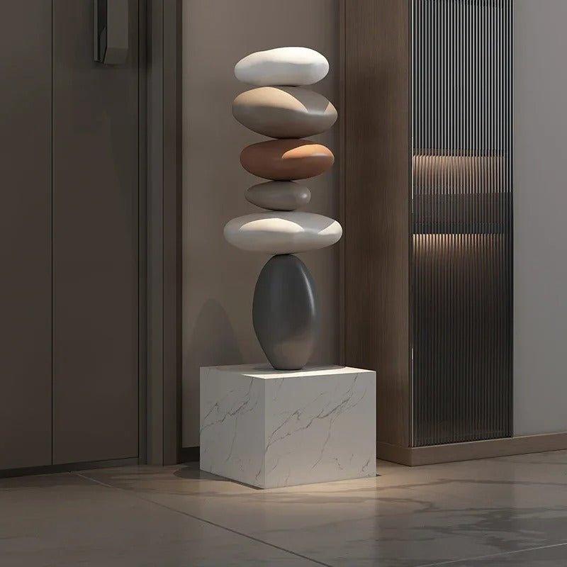 Zen Harmony Sculpture - Handcrafted Elegance for Your Home