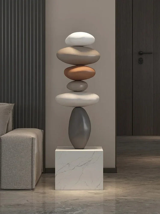 Zen Harmony Sculpture - Handcrafted Elegance for Your Home