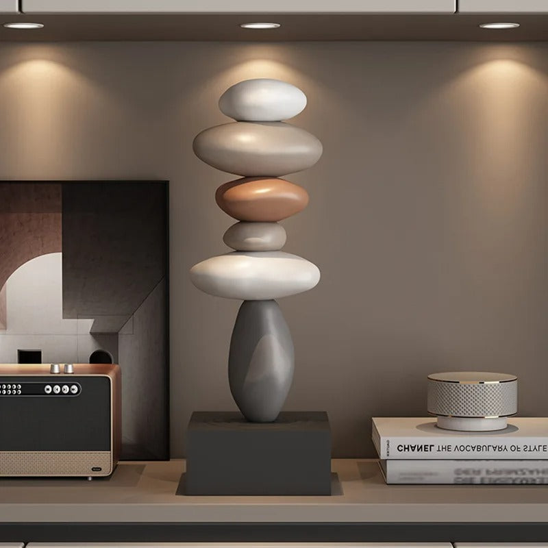 Zen Harmony Sculpture - Handcrafted Elegance for Your Home