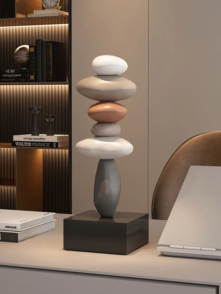 Zen Harmony Sculpture - Handcrafted Elegance for Your Home