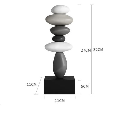 Zen Harmony Sculpture - Handcrafted Elegance for Your Home