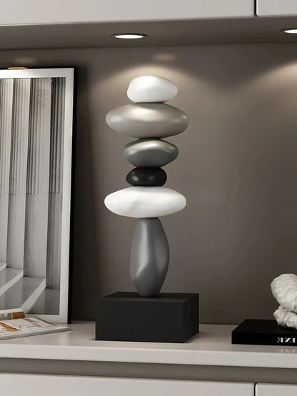 Zen Harmony Sculpture - Handcrafted Elegance for Your Home