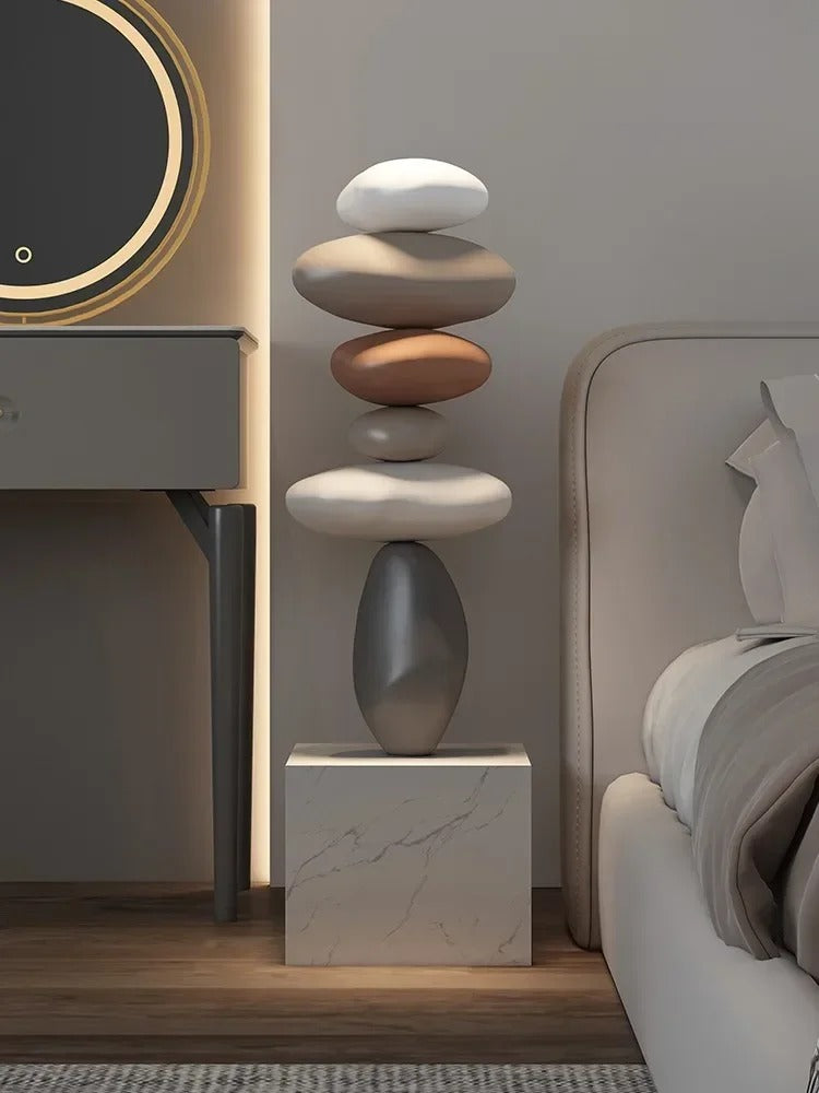 Zen Harmony Sculpture - Handcrafted Elegance for Your Home