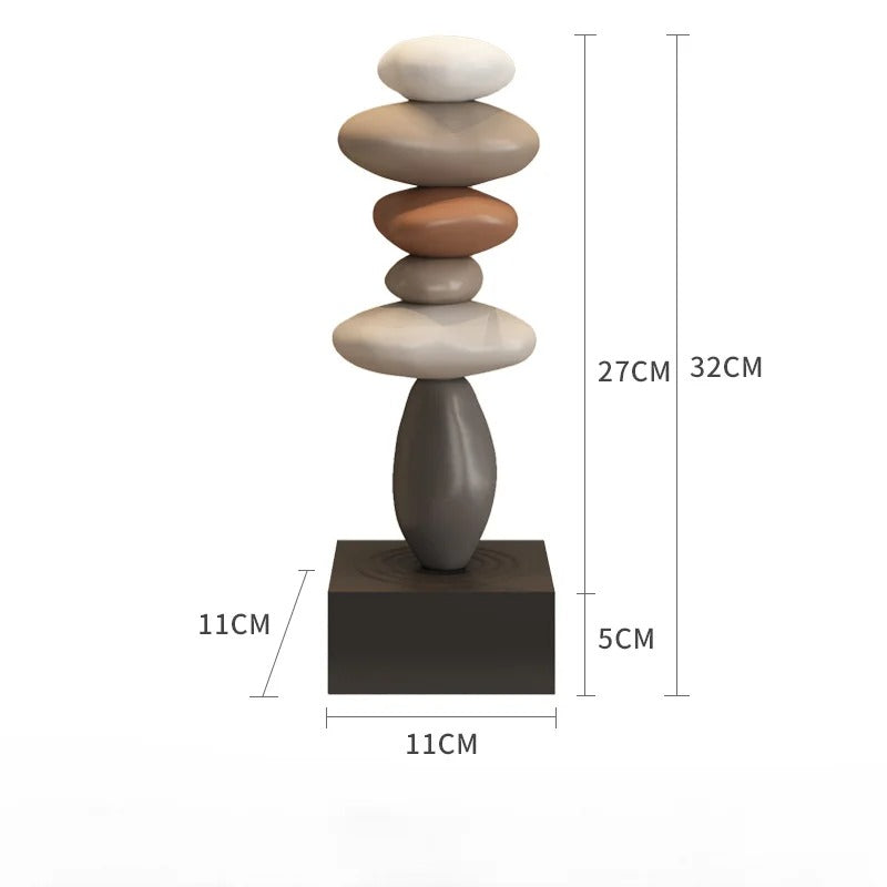 Zen Harmony Sculpture - Handcrafted Elegance for Your Home