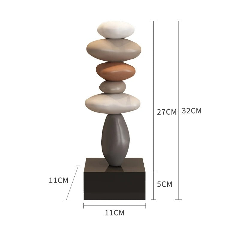 Zen Harmony Sculpture - Handcrafted Elegance for Your Home