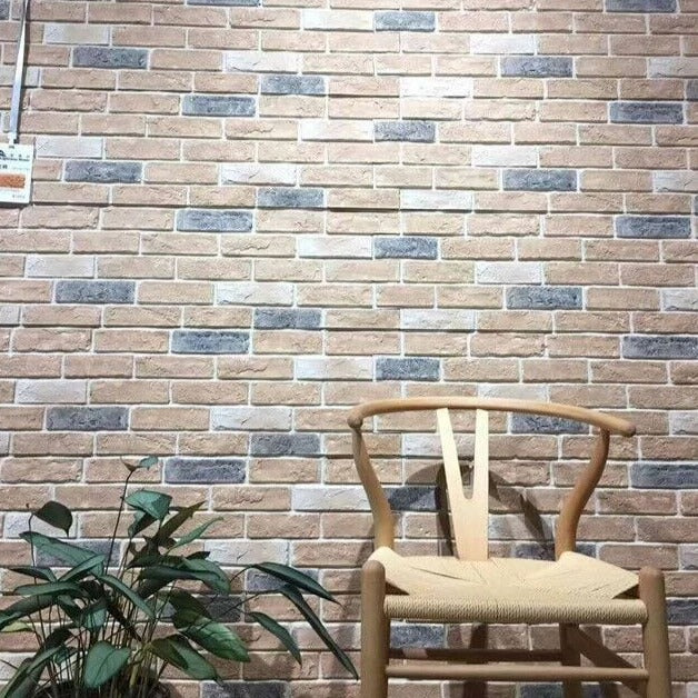 Faux Magma Brick Wall Panel