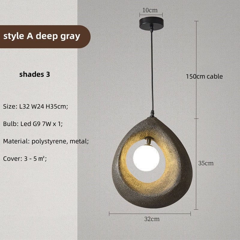 Circular Wabi Sabi Pendant Light