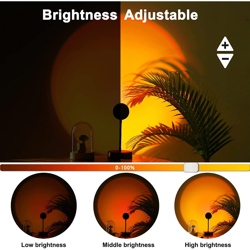 Sunset Lamp Projector Led Lights For Bedroom Night Light RGB Lights Sun /Sunlight /Sunrise Lamp 10w 360° Rotation Rainbow Projection