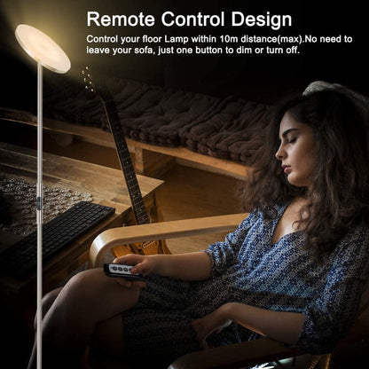 LED Modern Torchiere Floor Lamp With Remote And Touch Control