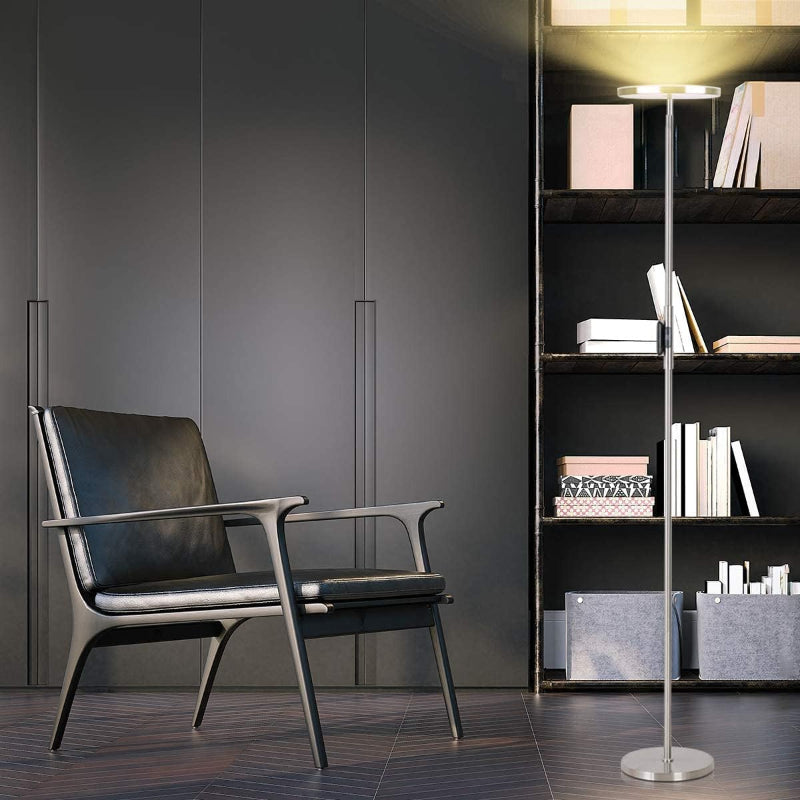 LED Modern Torchiere Floor Lamp With Remote And Touch Control