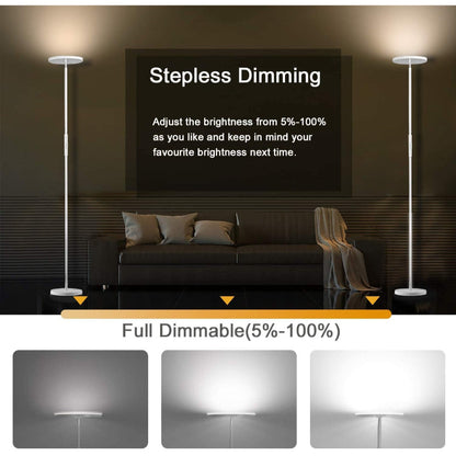 LED Modern Torchiere Floor Lamp With Remote And Touch Control