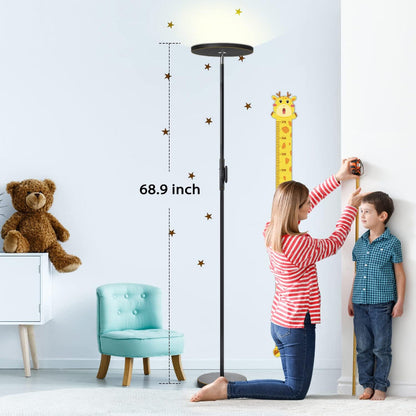 LED Modern Torchiere Floor Lamp With Remote And Touch Control