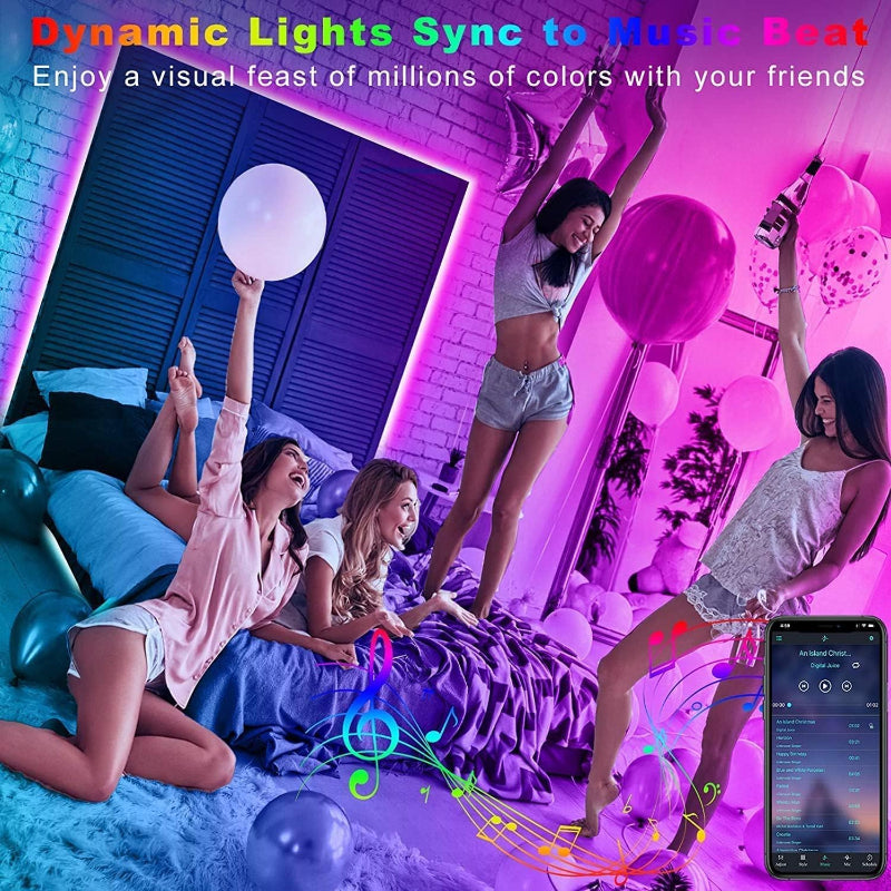 LED Strip Lights Music Sync With Remote And App Control