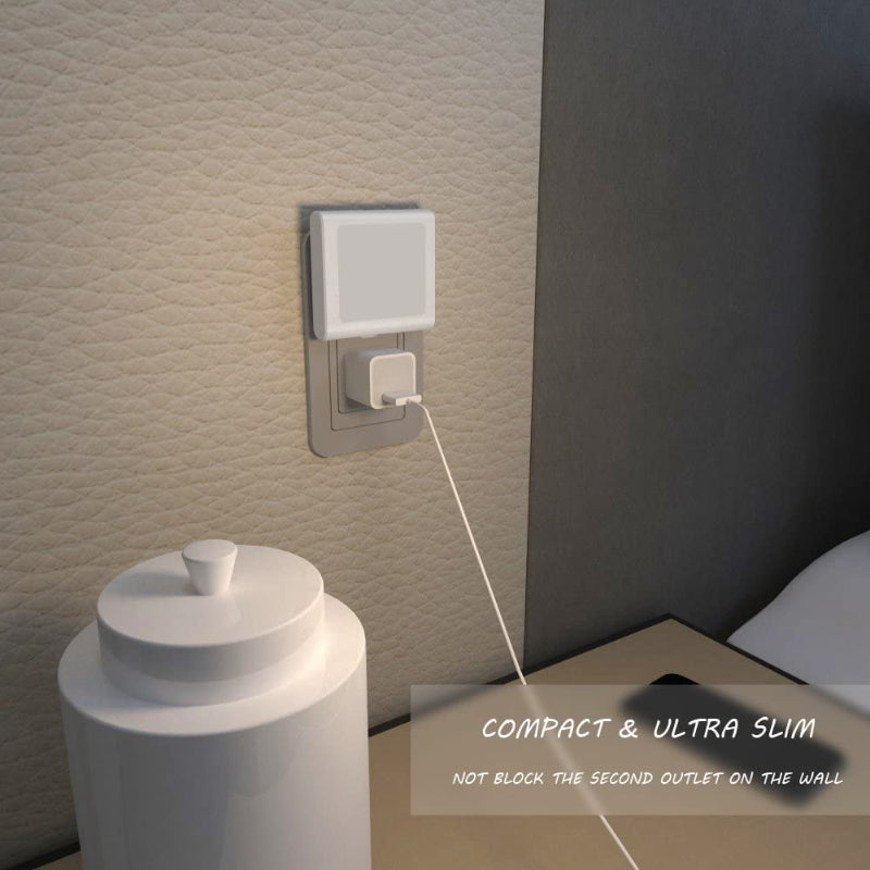 Plug In Dimmable Led Night Light With Auto Dusk To Dawn Sensor, Soft Warm White Nightlights For Hallway, Bedroom, Kids Room, Kitchen, Stairway, 4 Pack