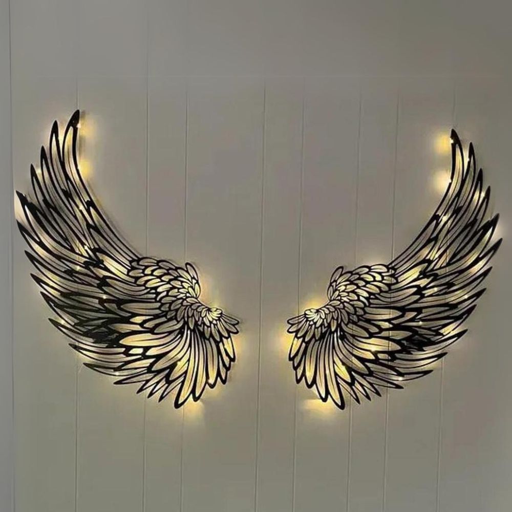 Angel Wings Wall Art (With LED Lights)