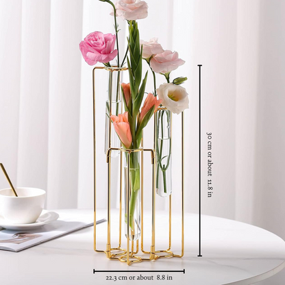 Metal Tube Flower Vase