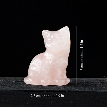 Crystal Kitten Statue