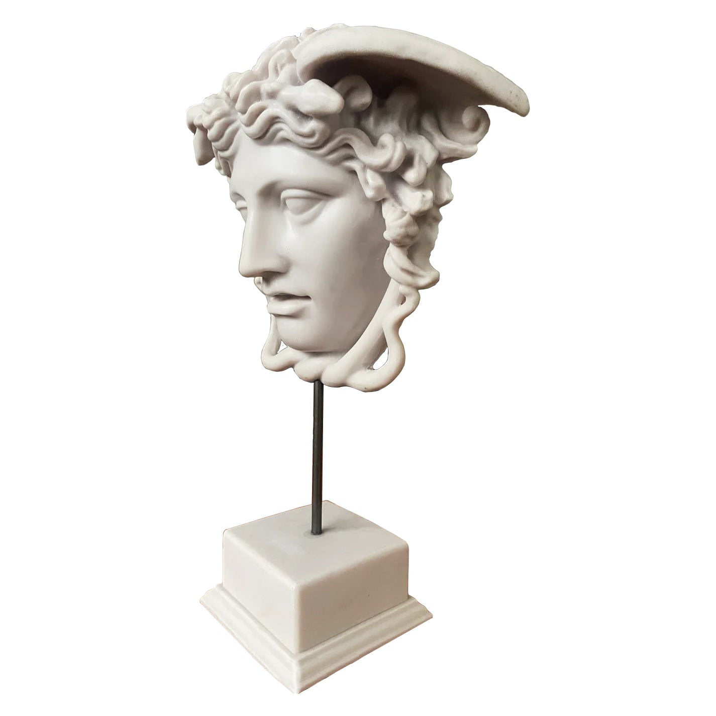 Medusa White Head Sculpture