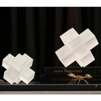 Geometric Cross Crystal Sculpture