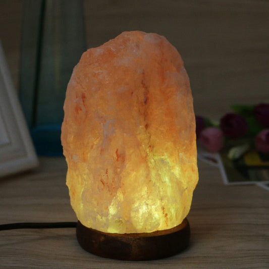 Color Changing Himalayan Salt Lamp With Wooden Base - 5 colors