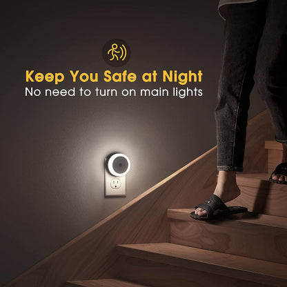 Night Lights Plug into Wall [4Pack], Nightlight with Light Sensors, LED Night Light for Kids Room, Baby Night Light, Bathroom Night Light, Stair Lights, Hallway Light