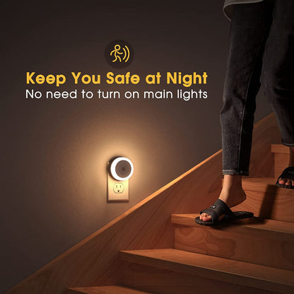 Night Lights Plug into Wall [4Pack], Nightlight with Light Sensors, LED Night Light for Kids Room, Baby Night Light, Bathroom Night Light, Stair Lights, Hallway Light