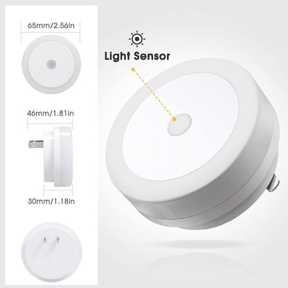 Night Lights Plug into Wall [4Pack], Nightlight with Light Sensors, LED Night Light for Kids Room, Baby Night Light, Bathroom Night Light, Stair Lights, Hallway Light