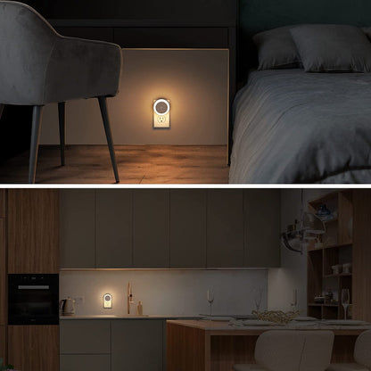 Night Lights Plug into Wall [4Pack], Nightlight with Light Sensors, LED Night Light for Kids Room, Baby Night Light, Bathroom Night Light, Stair Lights, Hallway Light