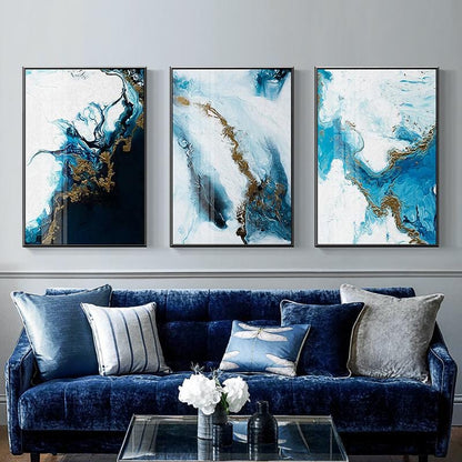 Stroke of Blue Stretched Canvas