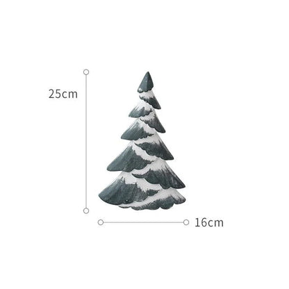 Wooden Yuletide Tree Figurine Ornament