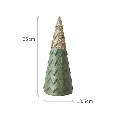 Wooden Yuletide Tree Figurine Ornament