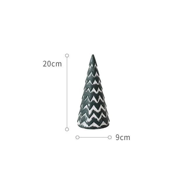 Wooden Yuletide Tree Figurine Ornament
