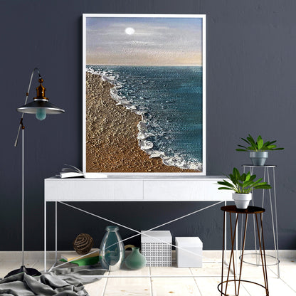 Ocean Large Coastal Palette Knife Painting On Canvas