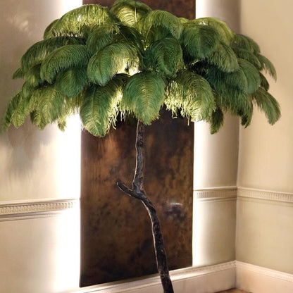 Ostrich Feather Floor Lamp