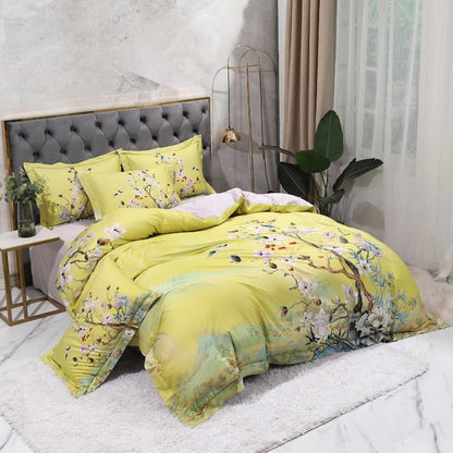 Mandarin Lime Green Duvet Cover Set (Egyptian Cotton)