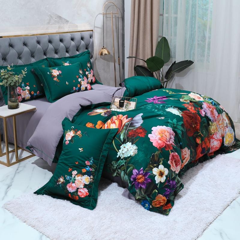 Emerald Green Duvet Cover Set (Egyptian Cotton)