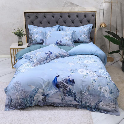 Blue Solaire Duvet Cover Set (Egyptian Cotton)