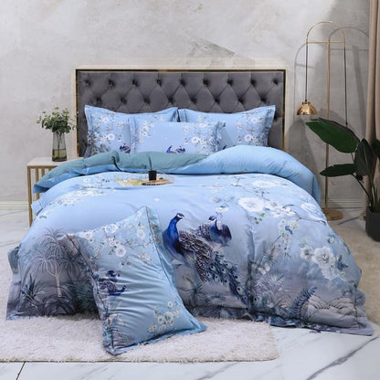 Blue Solaire Duvet Cover Set (Egyptian Cotton)