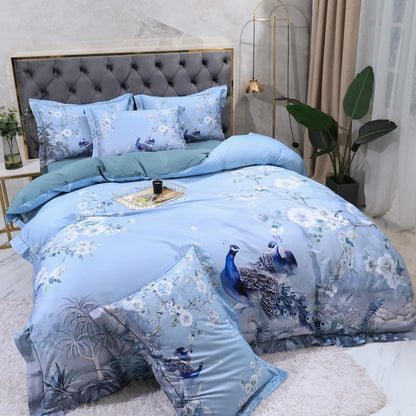 Blue Solaire Duvet Cover Set (Egyptian Cotton)