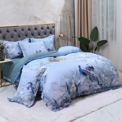 Blue Solaire Duvet Cover Set (Egyptian Cotton)