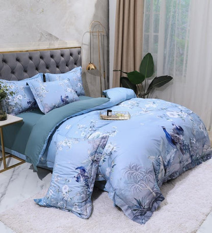 Blue Solaire Duvet Cover Set (Egyptian Cotton)