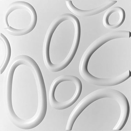 Framed Oval PVC Wall Panel (Set of 12)