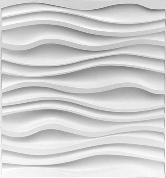 Carved Wave PVC Wall Panel (Set of 12)