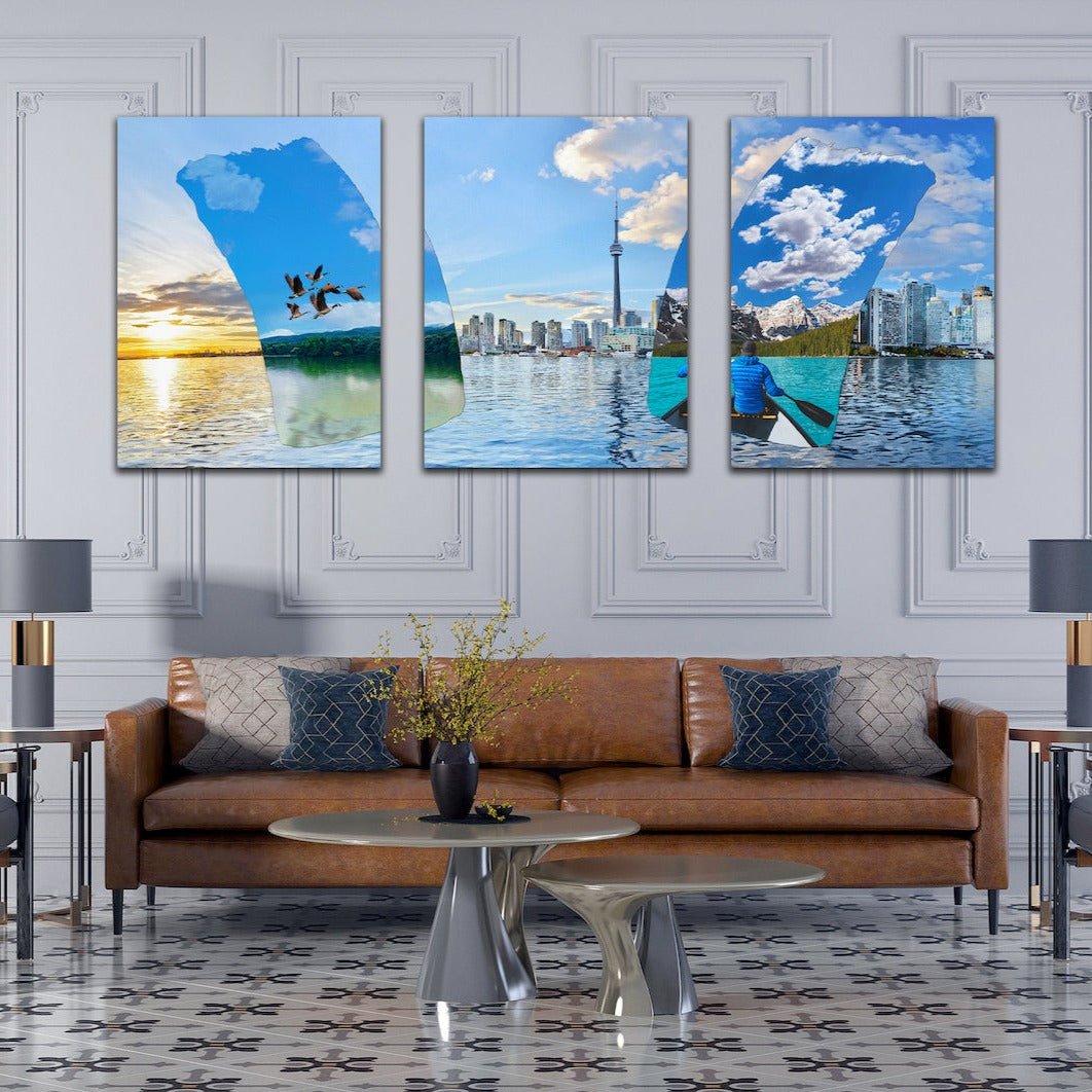 Toronto Skyline Oasis Stretched Canvas