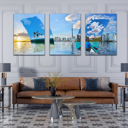 Toronto Skyline Oasis Stretched Canvas