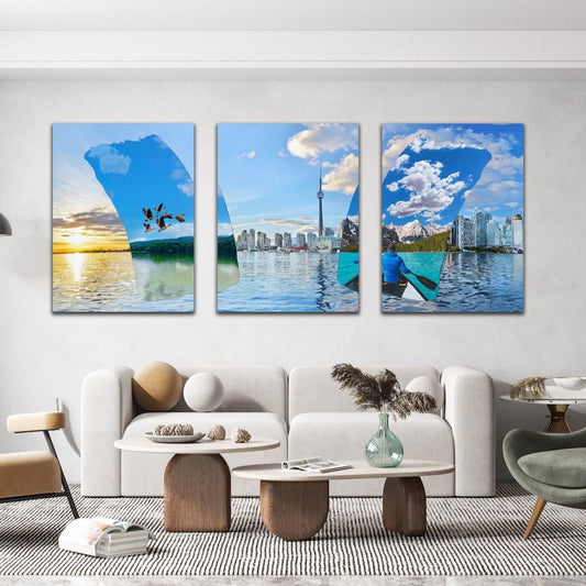 Toronto Skyline Oasis Stretched Canvas