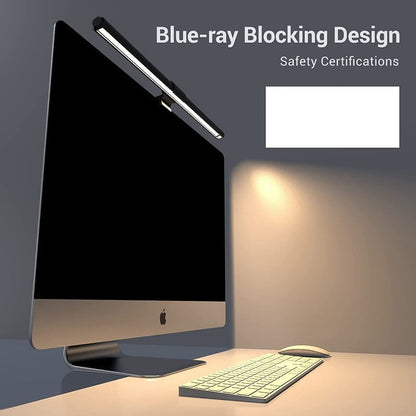 Computer Monitor Lamp, Screen Monitor Light Bar For Eye Caring, E-Reading LED Task Lamp With Auto-Dimming, Dimmable Lamp Bar, Touch Control, No Screen Glare Space Saving Home Office Desk Lamps